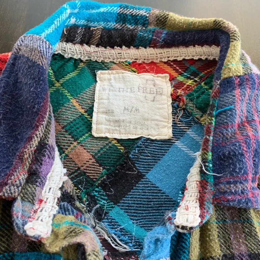 Free People Lost in Plaid Flannel (M) - Picture 4 of 8